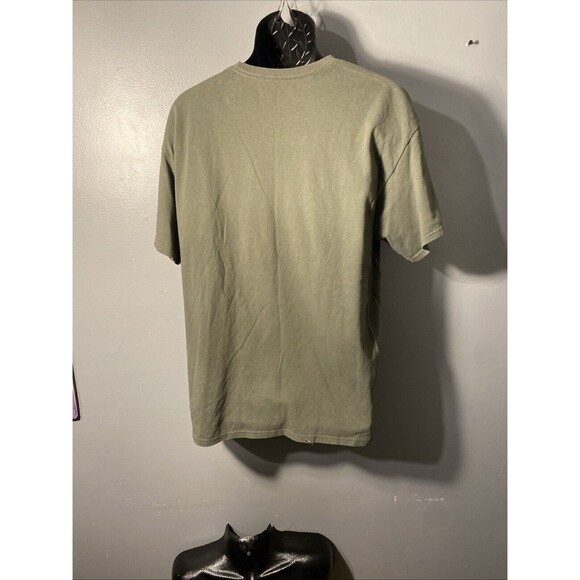 Bone Collector Men's T Shirt Green American Flag‎ Skull Cotton Size XL - Picture 3 of 4